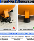 Heavy Duty Anti Vibration Rubber Feet Pads 4 Pack Rock Solid Shock Isolators 0.75 X 1.5 Inch Non Slip Mounts for compressors and generators.