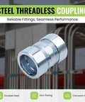 20 Pack Lighting Threadless Couplings For Half Inch Electrical Conduit Fittings, Zinc Plated Steel, in front of a powerline grid