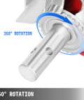 Close-up of 360-degree rotation feature on Heavy Duty 8 Inch Scaffolding Casters Set, 4 Pack With Locking Stem Brakes, Polyurethane Wheels.