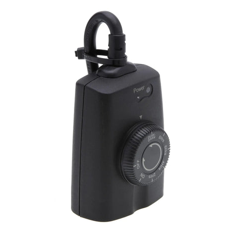Make Your Porch Lights Run Smooth With This Beefy Outdoor Plug In Timer Using Natural Light Sensors For Auto Day Night Cycling Zero Headache Landscape And Holiday Setup 15 Amp, black photocell timer with power switch and dial.