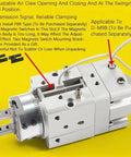 Totally Rock Solid Angular Rotary Actuator Air Gripper Compatible With MRHQ16 Series Pneumatic Cylinder For Heavy Duty Automation Work That Kicks Ass On Busy Workshop Floors All Day Long, showing adjustable air claw and mounting slots.