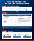 Instructions for confirming product compatibility for Slick Bolt On Electric Fuel Pump Assembly With Gas Sending Unit For 07 To 12 Nissan Altima And 09 To 14 Maxima.