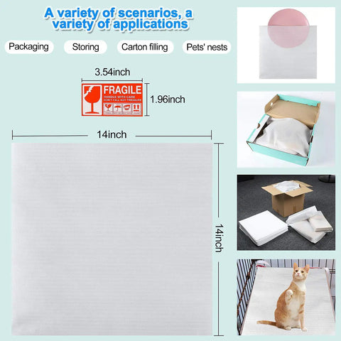 Super Thick 14 By 14 Inch Foam Cushion Pouches For Hassle Free Moving And Smart Home Storage Includes Bold Fragile Labels white foam pads in various applications.