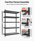 Fast assembly instructions for Top Notch Five Tier Garage Shelving Rack With Adjustable Steel Utility Shelf Holding 3000 Lbs.