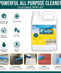 Bring Outdoor Gear Back To Life With This Ultimate Restorer And Cleaner Combo That Wipes Out Fading To Restore Rich Original Hues On Vinyl Shutters Patio Sets And Doors While Shielding Surfaces For Over A Decade Of Flawless Appearance, showing powerful cleaner bottle.