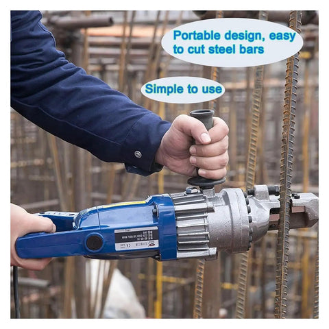 Beefy Automatic Hydraulic Rebar Cutter For Fast 4 To 20 mm Steel Bar Cutting, Sparks Free 3.0 To 3.5 Second Cuts at construction site