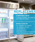 Rock Solid Beefed Up Hard Start Capacitor Boosts Compressor Torque By Five Hundred Percent To Kickstart Seized AC Motors And Rescue Struggling RV Refrigerators Today in a white refrigerator interior.