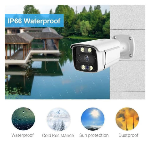 Pro Grade Eight Channel PoE Video Surveillance NVR Kit With 4K Ultra HD AI Face Recognition And Smart Motion Alerts For Home And Yard Featuring Smooth Setup And Legit Crisp Footage Anytime with IP66 waterproof camera.