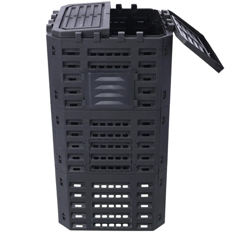 Outdoor Garden Composter Bin With 132 Gallons Capacity, Made From Recycled Plastic, No Fuss Assembly, Aerating Design For Faster Composting, Lightweight Yet Durable