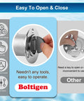 Hand opening Boltigen 1-1/2 Inch Boat Gas Deck Fill Filler With Keyless Cap, Stainless Steel Marine Deck Filler For Boats And Yachts