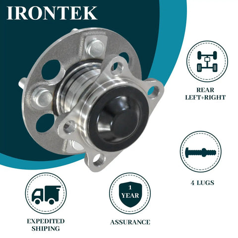 Heavy Duty Rear Wheel Hub Bearing Assembly With 4 Lug Non Abs Hardware, showcasing steel bearing cage and NBR seal.