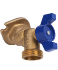 Heavy Duty Quarter Turn Ball Valve Brass G1/2 Female Thread To G3/4 Male Thread Plumbing Connector For House Water Lines close-up view.