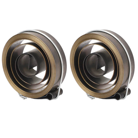 Go-To Drill Press Return Spring Set For Bench Drill Quill Spring Return Coil Quill Feed Return Pro Grade High Performance Durable Steel Stable For Horizontal And Vertical Drilling 2 Pieces, showing two coiled steel springs on a white background.