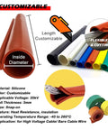 35KV Cable Protector Silicone Sleeve in various colors emphasizing flexibility, cutability, and customizable length.
