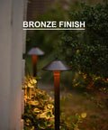 8 Pack Low Voltage Landscape Lighting Kit For Outdoor Paths And Walkways, 10W Warm White 2700K Path Lights, Bronze