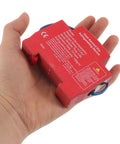 Hella Smooth Automatic Fire Extinguisher Aerosol Spray Sticker With Rock Solid Back Adhesive For Vehicle Engine Bay and Home Garage Safety Boss Level Heat Resistant Flame Retardant Protection 10g Capacity in hand