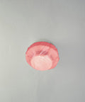 Universal Fire Alarm Covers 96 Pack Elastic Smoke Detector Caps blocking dust on ceiling smoke detector in pink cover.
