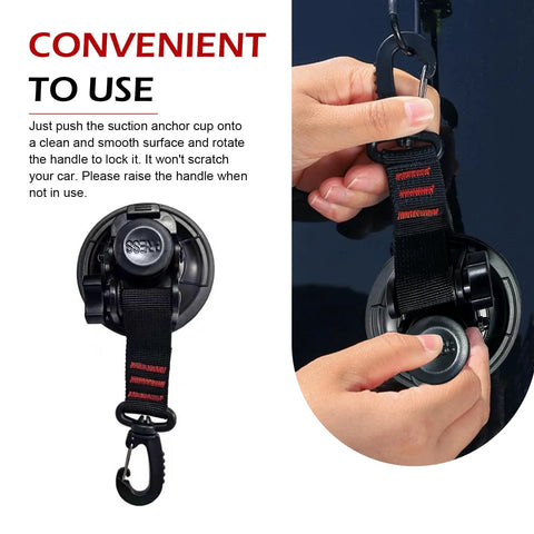 Close-up of 2 Pack Heavy Duty Car Suction Cup Hooks With Strong Anchor And Hook Multifunctional Removable Mounting Accessory
