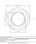 Top view diagram of 3/8-16 x 3 inch UNC socket head cap screw, Pack Of Three 3/8 16 By 3 Inch Unc Socket Head Cap Screws Forged From Pure Grade 2 Titanium For Heavy Duty Builds And Saltwater Projects With Rust Busting Durability And Clean Polish.