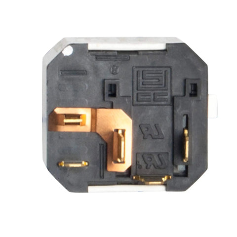 Back view of Push To Start Dryer Switch WP3398095 Replacement For Whirlpool 4 Terminal OEM Part Black Or White