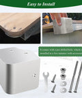 Installation of 316 Stainless Steel Pontoon Boat Deck Corner Caps For 90 Degree Rounded Corners, hardware and tools included.
