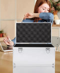 Kickass Aluminum Toolbox With Deadbolt Lock And Shock Absorbing Foam Lining Smooth Portable Hardware Case For Trail Runs Campouts And Spacious Gear Management Waterproof Tough Durable Build opened on a table