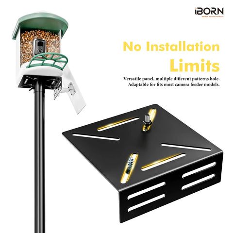 Smart Bird Feeder Pole Mounting Kit For Outdoors With 1 Inch Pole Includes 2 Mounting Brackets And 5 Prong Stabilizer Universal Mount Bracket For Camera Feeder Or Birdhouse