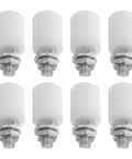 8 Piece White Nylon Gate Roller Kit Makes Your Door Roll Hella Smooth, Silent and Squeak Free Sliding Door Pulley Wheels, durable rollers.