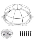 Chrome Sprinkler Head Protector Guard For Ceiling Installations 1/2 Inch And 3/4 Inch, Screw Mount Cage with screws visible