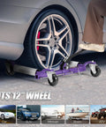 Badass Heavy Duty Car Wheel Dollies For Slick Garage Transfers 3000 Lb Dual Axle Vehicle Transport Jacks Built Tough under 12 inch wheel.