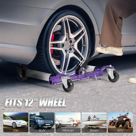Badass Heavy Duty Car Wheel Dollies For Slick Garage Transfers 3000 Lb Dual Axle Vehicle Transport Jacks Built Tough under 12 inch wheel.