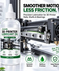 Premium 3D Printer Lubricant For Linear Rails And Steel Shafts Keeps Your Setup Glidin Sweet With Heavy Duty Silicone Blend, 150mL bottle.