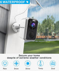 3MP 2K Solar Security Camera Wireless Outdoor No-Hassle Rechargeable Battery Powered WiFi Surveillance With Spotlight Siren in rain