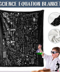 Chalkboard Math And Physics Equations Blanket For Couch And Bed Ultra Soft Flannel Throw Lightweight Cozy Plush 60x50