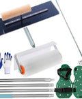 Self Leveling Tools Kit With 10 Inch Spiked Roller And 62 Inch Extension Pole For Epoxy Flooring And Concrete Prep