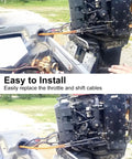 Two 14Ft Boat Engine Control Cables For Outboard Engine Mercury Gen I Throttle And Shift Cables 33C Compatible installation