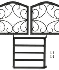 Parts of Compact 17 Inch Firewood Rack For Indoor And Outdoor Use Built To Last Wrought Iron Frame Rustproof Powder Coated Finish