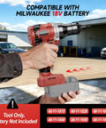 Close-up of a hand holding a Professional Cordless Rivet Nut Tool Kit With Brushless Motor And One Button Operation delivering power.