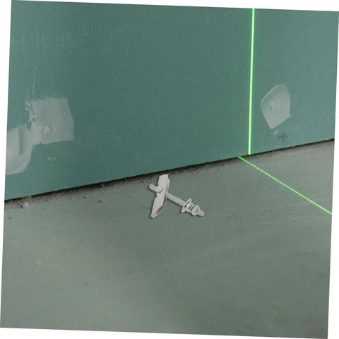 Beefy Heavy Duty Metal Toggle Bolt And Drywall Anchor Kit M8x72x100mm with green leveling line on drywall