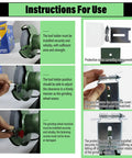 Instructions for use of Built Tough Dual Wheel Bench Grinder With Secure Eye Shields for tool holder installation and adjustment.