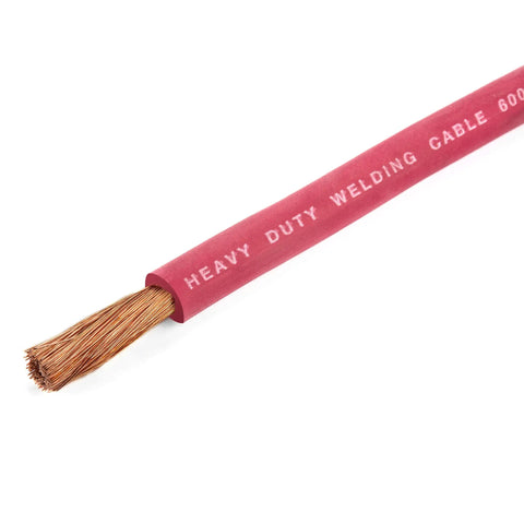 2 Gauge Premium Extra Flexible Welding Cable 600 Volt Red 15 Feet Made in USA Sunlight Resistant Water Resistant Highly Flexible 30 Gauge Copper Stranding Ships as a Coil