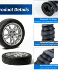 Premium Spiral Screw Tire Repair Kit With 61 Heavy Duty Rubber Plugs Featuring A No Hassle Dual Size Emergency Roadside Flat Tire Fix Tool That Gets Your Ride Back On Track Fast with tire and spiral screw design