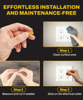 Top Tier Fire Prevention Stickers For Outlets And Power Strips Straight Up Reliable Auto Suppression Pads installation steps shown.