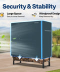 Rugged Heavy Duty 4Ft Log Rack Cover Waterproof Outdoor Firewood Storage With Zipper And Hook Loop Tape 600D Oxford PU PVC