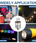 Killer 4 Pack E10 Miniature Screw Base Light Bulbs For Model Kits And Electronics 2.2 Volt Warm Yellow Glow 0.55 Watt Durable Glass in use for circuit experiments.
