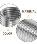 Close-up of 10Pcs M8 Stainless Steel Thread Insert Kit for Quick Thread Repair and Maintenance with focus on material and color