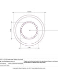 Top view diagram of Rock Solid Pack Of 10 Grade 2 Titanium Socket Head Cap Screws 10-32 X 1-1/2 Inch Unf Thread.