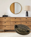Top Shelf Heavy Duty Oval Ring Drawer Pulls Antique Zinc Alloy Cabinet Handles Vintage Dresser Knobs on wooden dresser