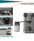Ultimate Game Changer Super Automatic Espresso Machine With Built In Grinder And One Touch Milk Frother Bean To Cup Coffee Maker dual boiler system with LCD screen and removable water tank.