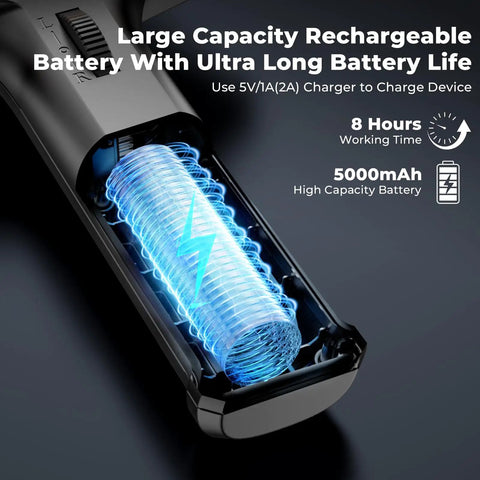 Large capacity 5000mAh battery feature of Two Way Articulating Borescope With Light 0.24 Inch Endoscope Camera For Tight Spaces